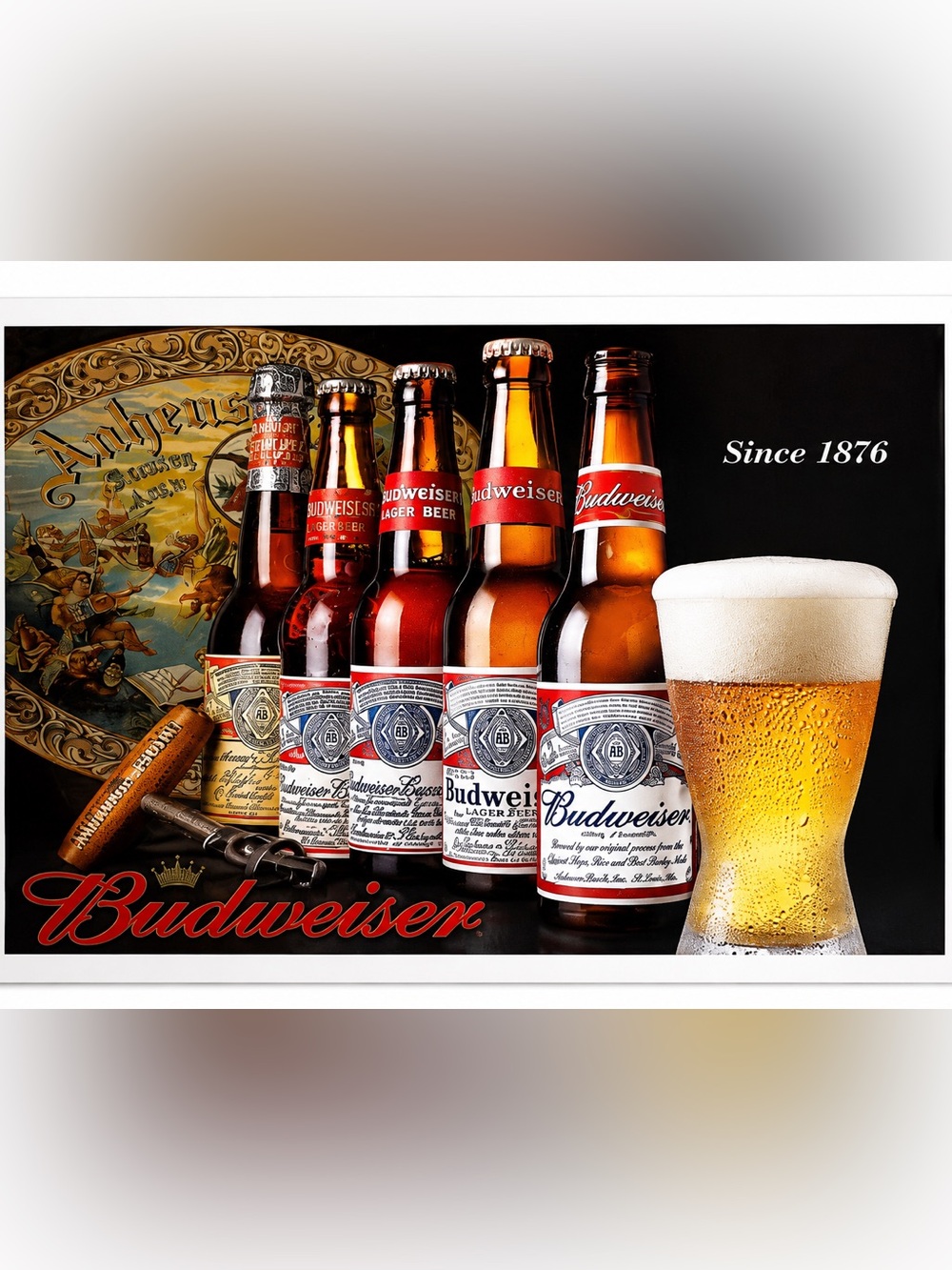NEW Budweiser Beer Metal Sign
